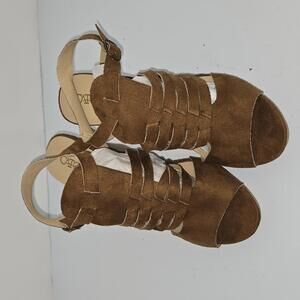 081 Cato Women's Strappy Side Zip Heels Size 10M‎